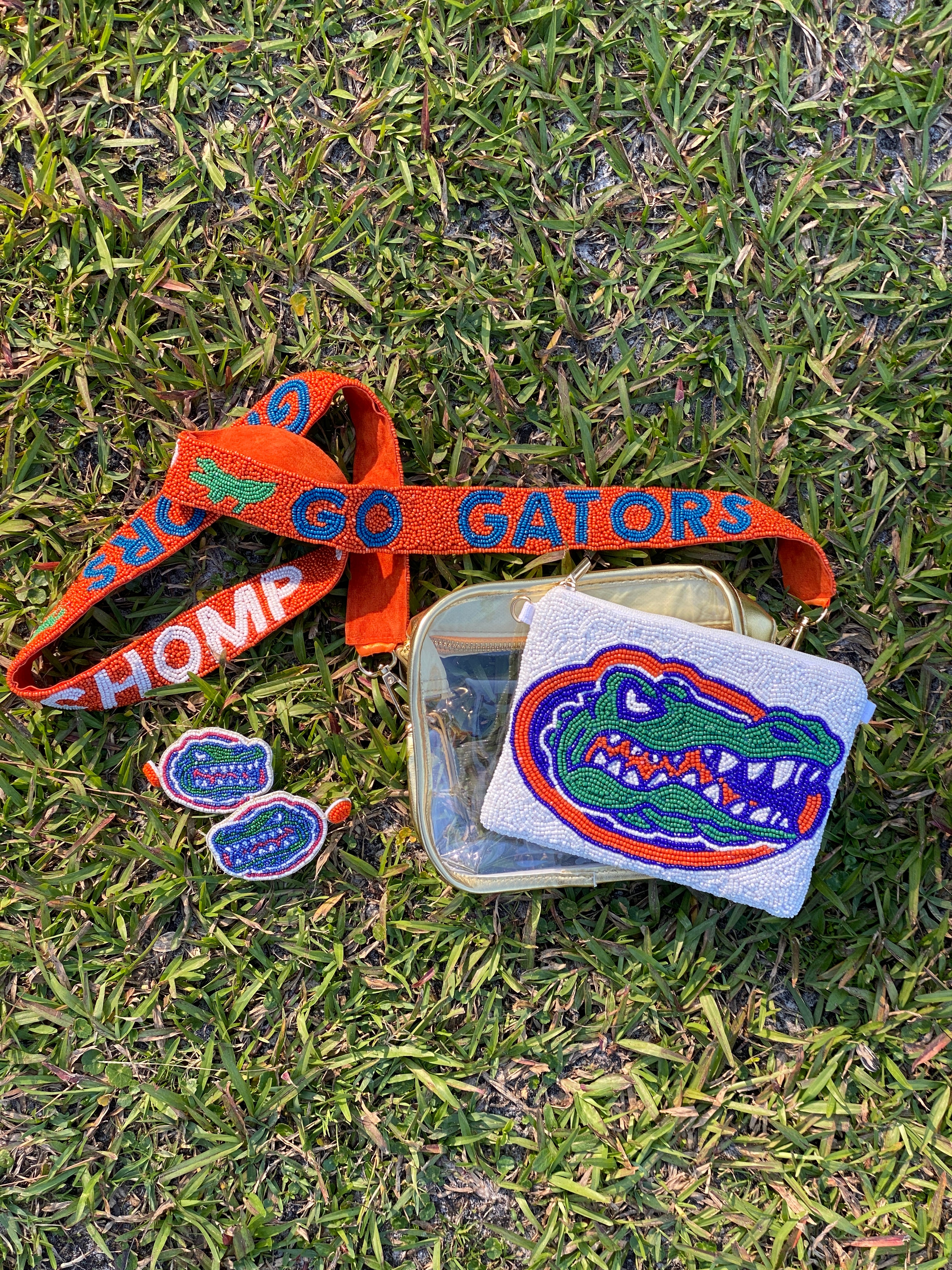 Beaded Florida Gators Coin Purse
